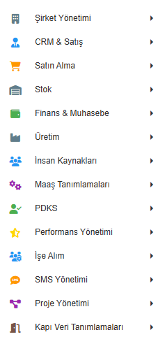 İK modüller ekranı - izin, onay, PDKS, performans ve işe alım süreçleri
